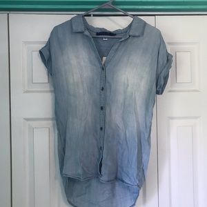 Denim button up blouse